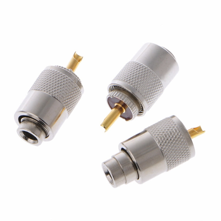 10 PCS UHF Connector Plugs PL-259 Male Solder for RG8X Coaxial Cable - Connector by buy2fix | Online Shopping UK | buy2fix