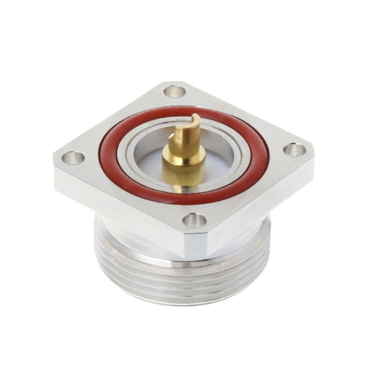L29 7/16 Din Female Jack Center Connector with 4 Holes Flange Deck Solder Cup RF Coaxial Adapter - Connector by buy2fix | Online Shopping UK | buy2fix