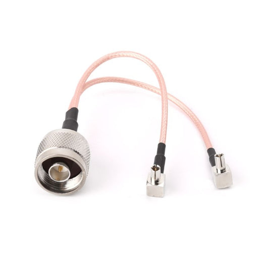 RG316 N Male to 2xTS9 / 2xCRC9 Male Plug Combiner Splitter Connecting Cable, Length: 15cm - Cable by buy2fix | Online Shopping UK | buy2fix