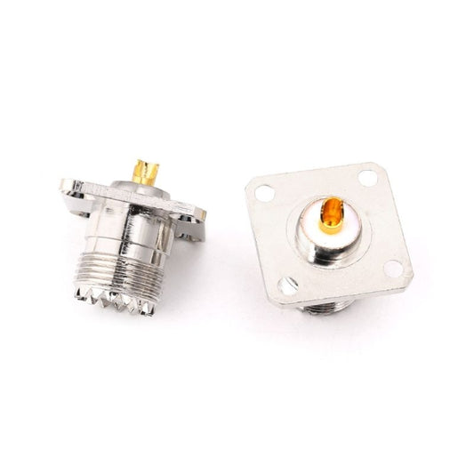 5 PCS UHF SO239 Female Flange Panel Chassis Cover Mount Adapter - Connector by buy2fix | Online Shopping UK | buy2fix
