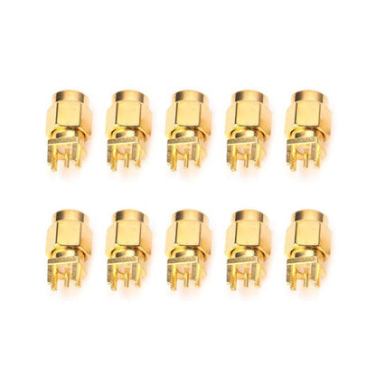 10 PCS 1.6mm SMA Female Jack PCB Clip Mount RF Connectors - Connector by buy2fix | Online Shopping UK | buy2fix