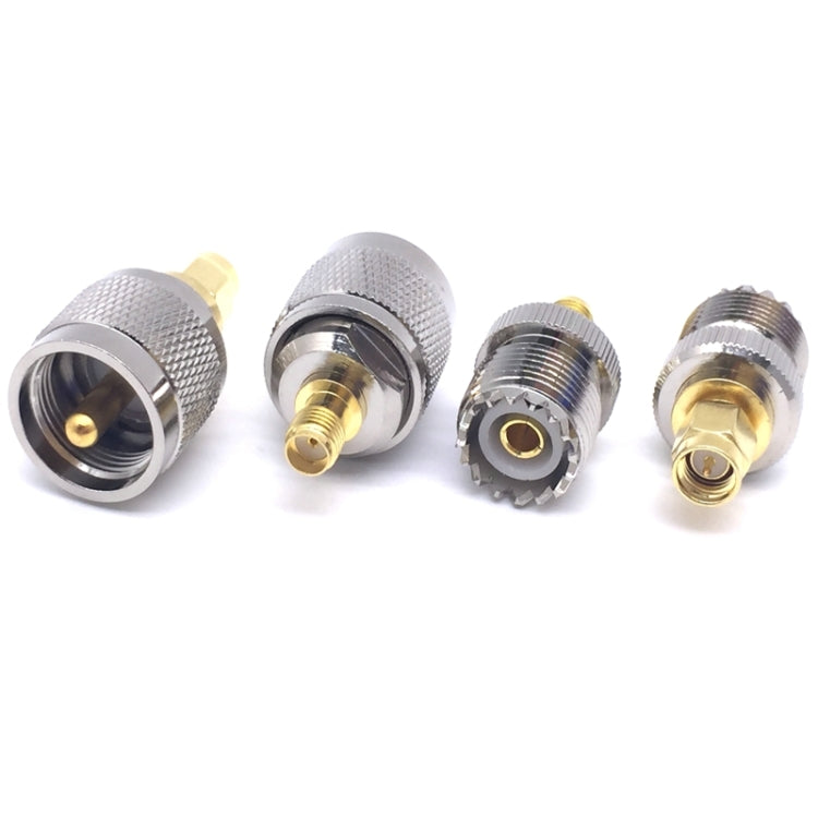 4 PCS / Set UHF PL259 SO239 to SMA Plug RF Connector Test Converter by buy2fix