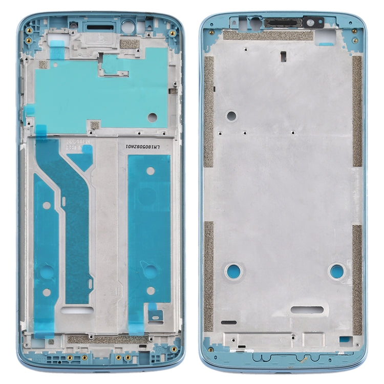 Front Housing LCD Frame Bezel Plate for Motorola Moto E5 Plus (Blue) - Frame Bezel Plate by buy2fix | Online Shopping UK | buy2fix
