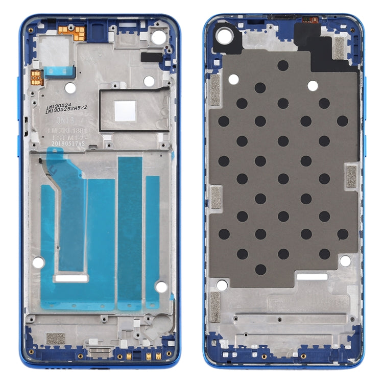 Front Housing LCD Frame Bezel Plate for Motorola Moto One Vision(Blue) - Frame Bezel Plate by buy2fix | Online Shopping UK | buy2fix
