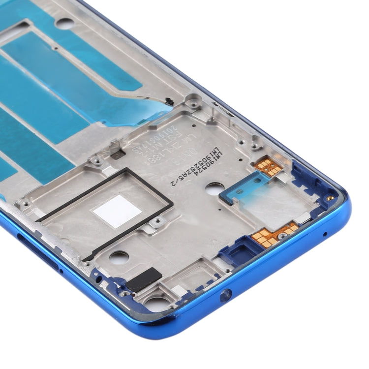 Front Housing LCD Frame Bezel Plate for Motorola Moto One Vision(Blue) - Frame Bezel Plate by buy2fix | Online Shopping UK | buy2fix