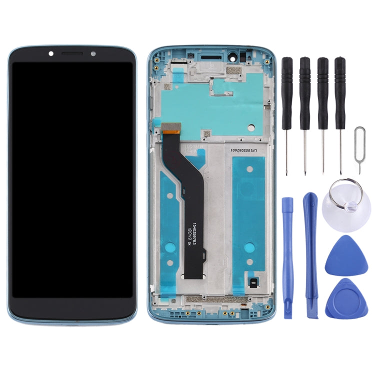TFT LCD Screen for Motorola Moto E5 Plus Digitizer Full Assembly with Frame(Blue) - LCD Screen by buy2fix | Online Shopping UK | buy2fix