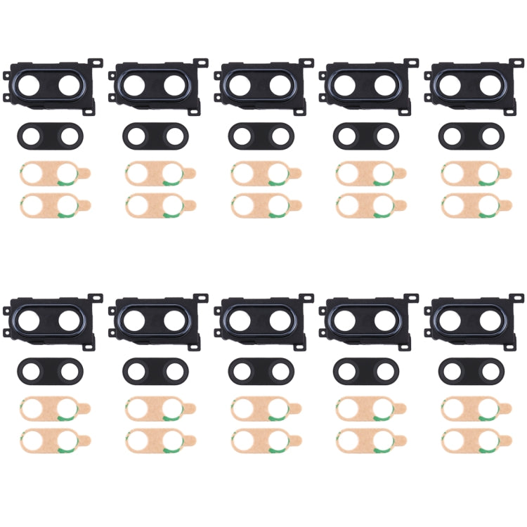 For Huawei Enjoy 9 Plus  10pcs Camera Lens Cover (Black) - Camera Series by buy2fix | Online Shopping UK | buy2fix