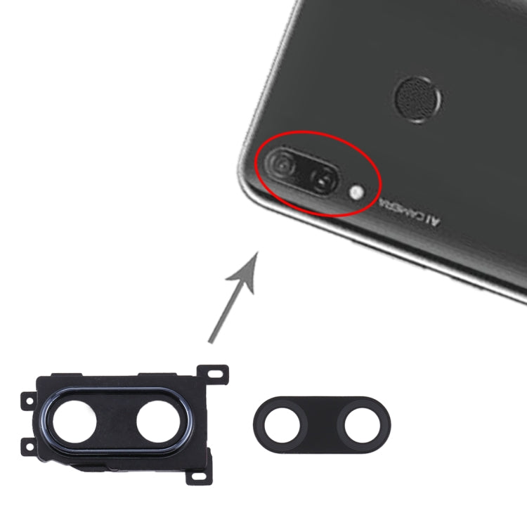 For Huawei Enjoy 9 Plus  10pcs Camera Lens Cover (Black) - Camera Series by buy2fix | Online Shopping UK | buy2fix
