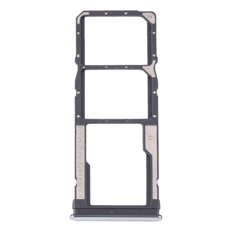 SIM Card Tray + SIM Card Tray + Micro SD Card Tray for Xiaomi Redmi Note 8T / Redmi Note 8 (Silver) - Card Tray by buy2fix | Online Shopping UK | buy2fix