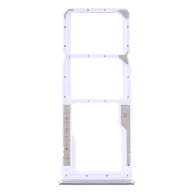 SIM Card Tray + SIM Card Tray + Micro SD Card Tray for Xiaomi Redmi Note 9S / Redmi Note 9 Pro Max / Redmi Note 9 Pro India / Note 10 Lite(Silver) - Card Tray by buy2fix | Online Shopping UK | buy2fix