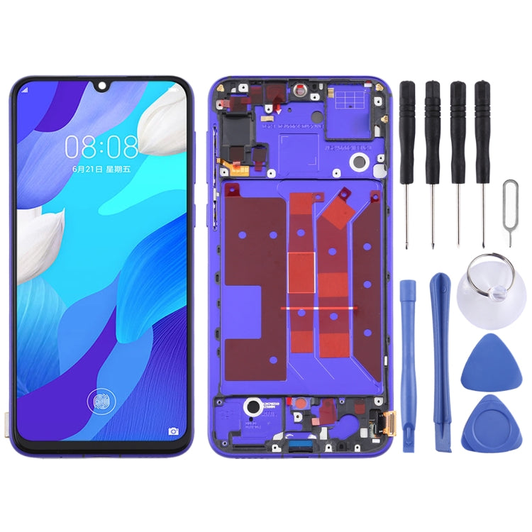 Original OLED LCD Screen for Huawei Nova 5 Pro Digitizer Full Assembly with Frame(Purple) by buy2fix