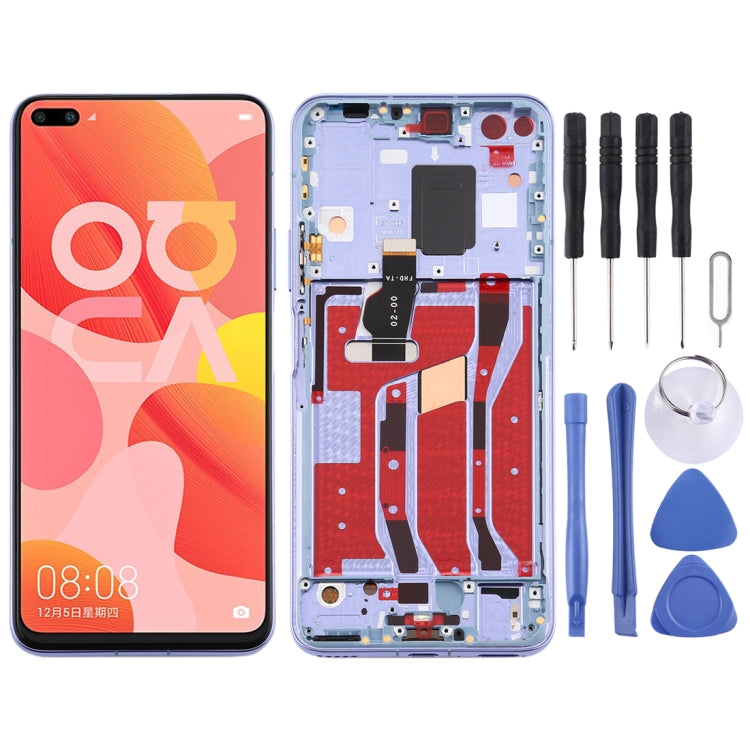 OEM LCD Screen for Huawei Nova 6 5G Digitizer Full Assembly with Frame(Purple) - LCD Screen by buy2fix | Online Shopping UK | buy2fix