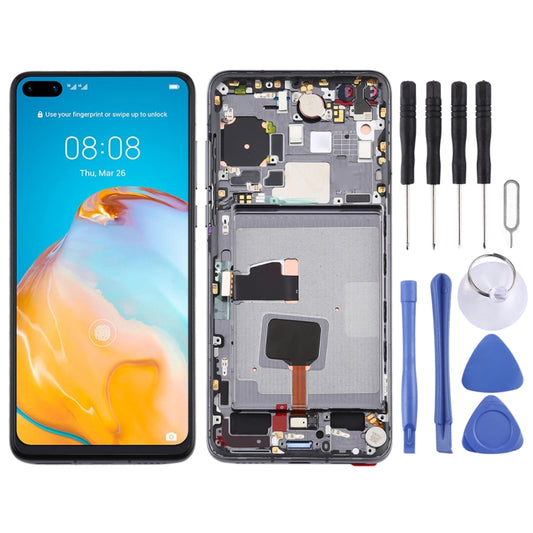 Original OLED LCD Screen for Huawei P40 Digitizer Full Assembly with Frame(Black) - LCD Screen by buy2fix | Online Shopping UK | buy2fix