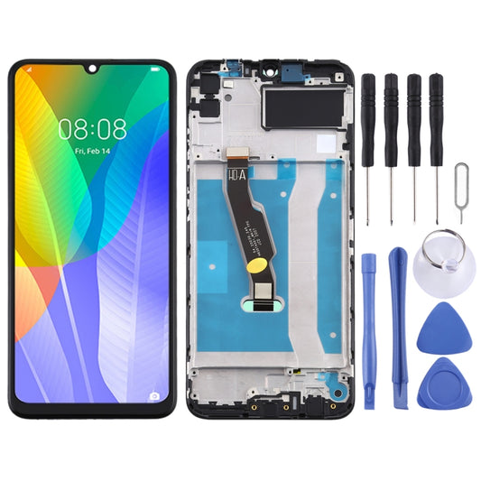 OEM LCD Screen for Huawei Y6p Digitizer Full Assembly with Frame(Black) - LCD Screen by buy2fix | Online Shopping UK | buy2fix