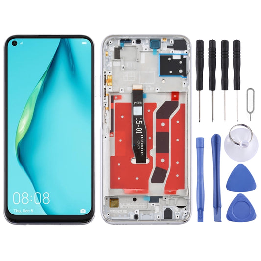 OEM LCD Screen for Huawei P40 Lite Digitizer Full Assembly with Frame(Silver) - LCD Screen by buy2fix | Online Shopping UK | buy2fix
