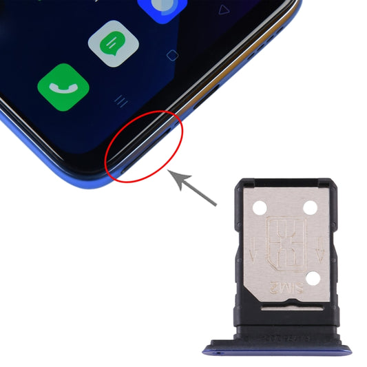 For OPPO Realme X50 5G  SIM Card Tray + SIM Card Tray (Purple) - Card Tray by buy2fix | Online Shopping UK | buy2fix