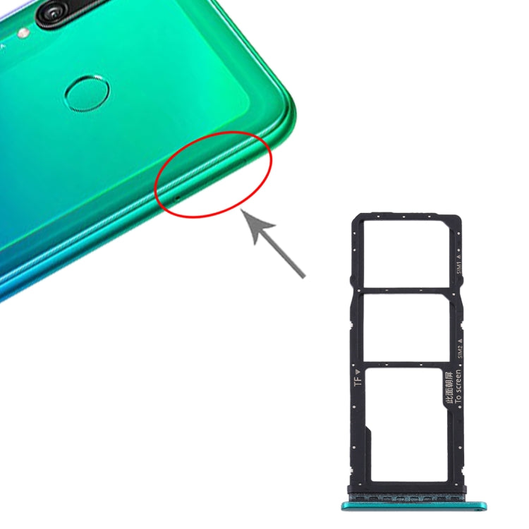 SIM Card Tray + SIM Card Tray + Micro SD Card Tray for Huawei Y7p (Green) by buy2fix