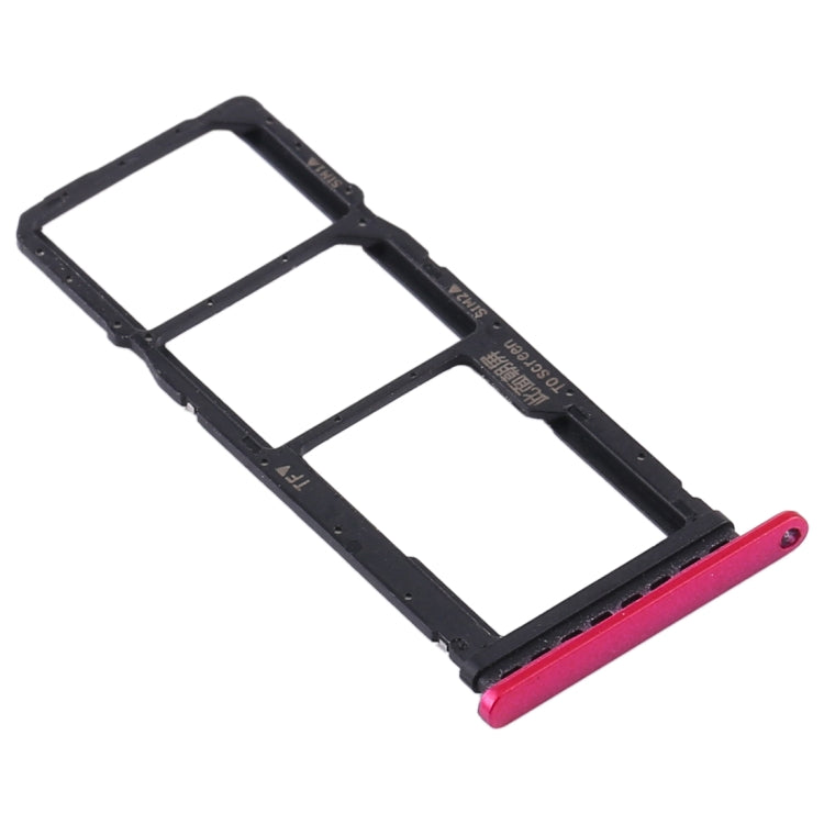 SIM Card Tray + SIM Card Tray + Micro SD Card Tray for Huawei Y7p (Rose Red) by buy2fix