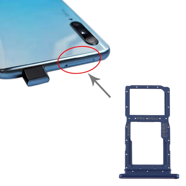 SIM Card Tray + SIM Card Tray / Micro SD Card Tray for Huawei Y9s(Blue) by buy2fix