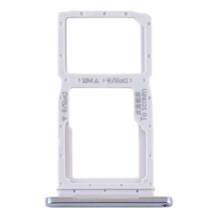 SIM Card Tray + SIM Card Tray / Micro SD Card Tray for Huawei Y9s(Silver) by buy2fix