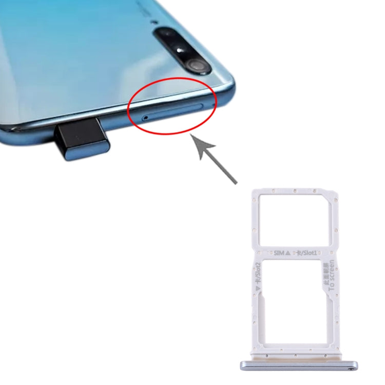 SIM Card Tray + SIM Card Tray / Micro SD Card Tray for Huawei Y9s 2020 (Silver) by buy2fix
