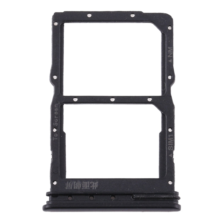 SIM Card Tray + NM Card Tray for Huawei P40 Lite 5G (Black) by buy2fix