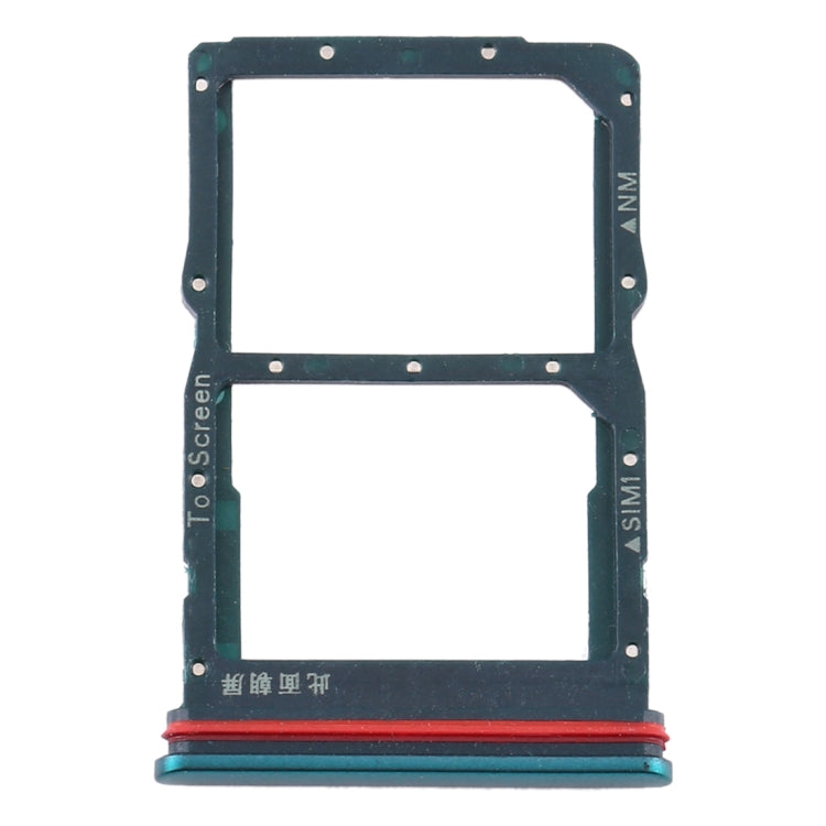SIM Card Tray + NM Card Tray for Huawei P40 Lite 5G (Green) by buy2fix