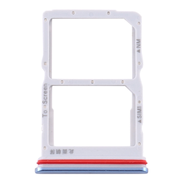 SIM Card Tray + NM Card Tray for Huawei P40 Lite 5G (Baby Blue) by buy2fix