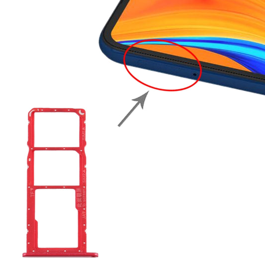 SIM Card Tray + SIM Card Tray + Micro SD Card Tray for Huawei Y6s (2019) (Red) by buy2fix