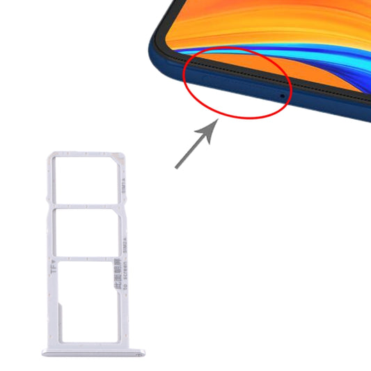 SIM Card Tray + SIM Card Tray + Micro SD Card Tray for Huawei Y6s (2020) (Silver) by buy2fix