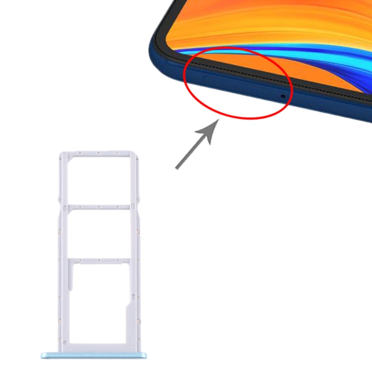 SIM Card Tray + SIM Card Tray + Micro SD Card Tray for Huawei Y6s (2020) (Baby Blue) by buy2fix