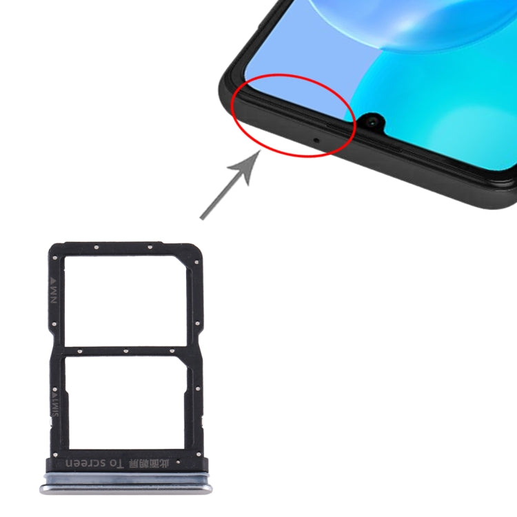 SIM Card Tray + SIM Card Tray for Huawei Honor 30 Youth (Silver) by buy2fix