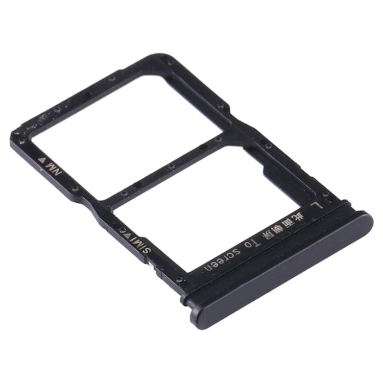 SIM Card Tray + NM Card Tray for Huawei Y8p (Black) by buy2fix