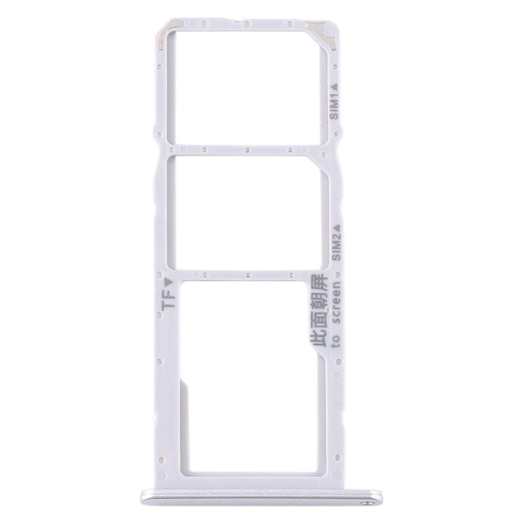 SIM Card Tray + SIM Card Tray + Micro SD Card Tray for Huawei Y6p (Silver) by buy2fix