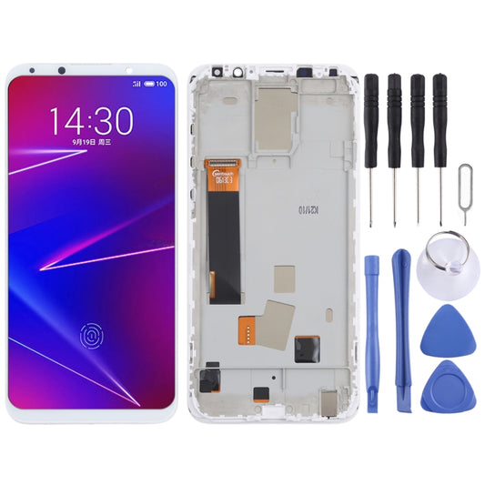 TFT LCD Screen for Meizu 16X Digitizer Full Assembly with Frame, Not Supporting Fingerprint Identification(White) - For Meizu by buy2fix | Online Shopping UK | buy2fix