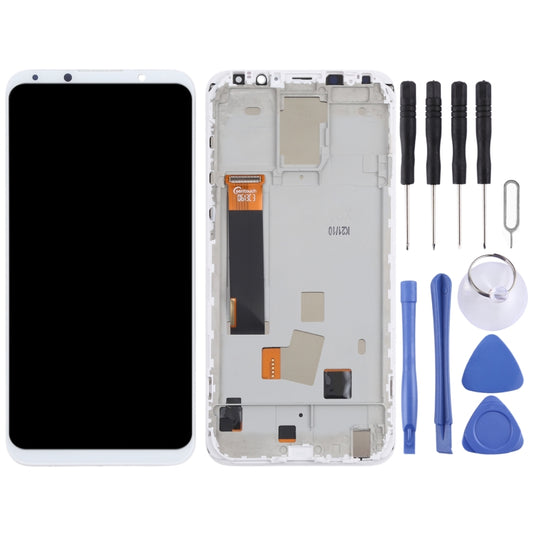 TFT LCD Screen for Meizu 16X Digitizer Full Assembly with Frame, Not Supporting Fingerprint Identification(White) - For Meizu by buy2fix | Online Shopping UK | buy2fix