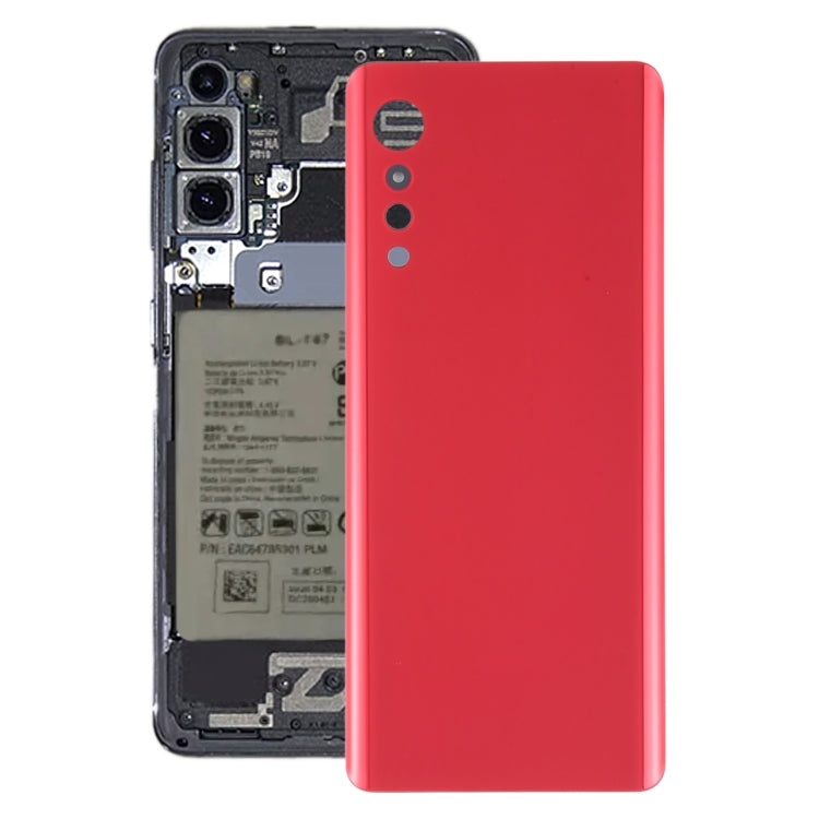 Battery Back Cover for LG Velvet LMG910EMW LM-G910EMW / Velvet 5G KR Version LM-G900N LM-G900EM(Red) by buy2fix