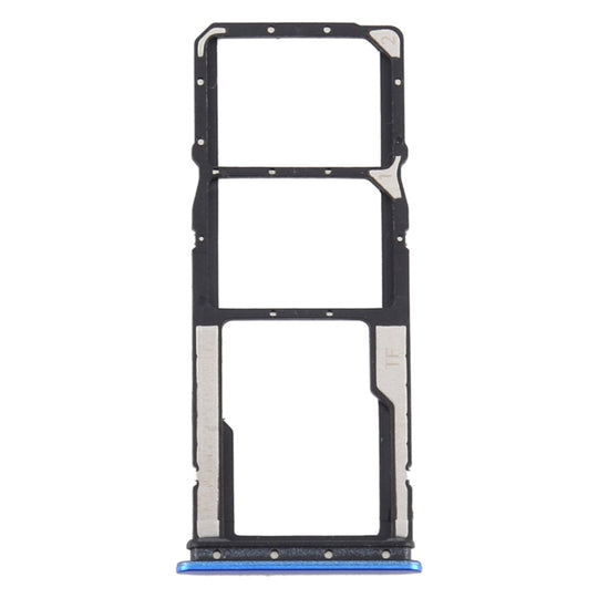 Plateau de carte SIM + plateau de carte SIM + plateau de carte Micro SD pour Xiaomi Redmi 9A/Redmi 9C (bleu)