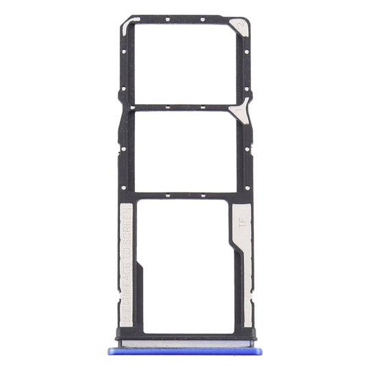 Tiroir Carte SIM + Tiroir Carte SIM + Tiroir Carte Micro SD pour Xiaomi Redmi 9 (Bleu)