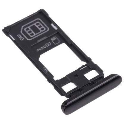 SIM Card Tray + SIM Card Tray / Micro SD Card Tray for Sony Xperia 1 / Xperia XZ4 (Black) - Card Tray by buy2fix | Online Shopping UK | buy2fix