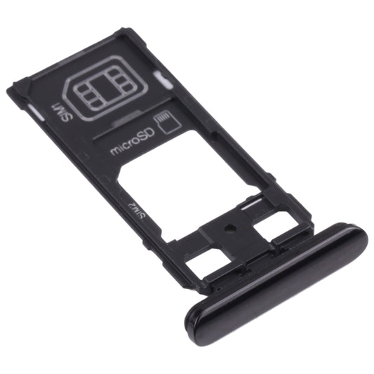 SIM Card Tray + SIM Card Tray / Micro SD Card Tray for Sony Xperia 1 / Xperia XZ4 (Black) - Card Tray by buy2fix | Online Shopping UK | buy2fix