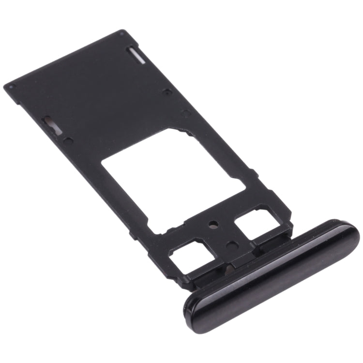 SIM Card Tray + SIM Card Tray / Micro SD Card Tray for Sony Xperia 1 / Xperia XZ4 (Black) - Card Tray by buy2fix | Online Shopping UK | buy2fix