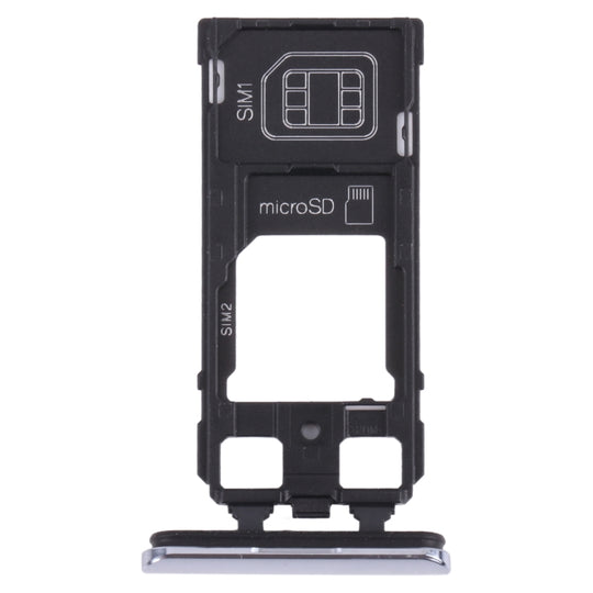 SIM-Kartenfach + SIM-Kartenfach / Micro-SD-Kartenfach für Sony Xperia 1 / Xperia XZ4 (Grau)
