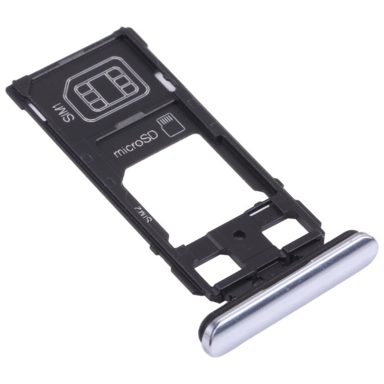 SIM Card Tray + SIM Card Tray / Micro SD Card Tray for Sony Xperia 1 / Xperia XZ4 (Grey) - Card Tray by buy2fix | Online Shopping UK | buy2fix