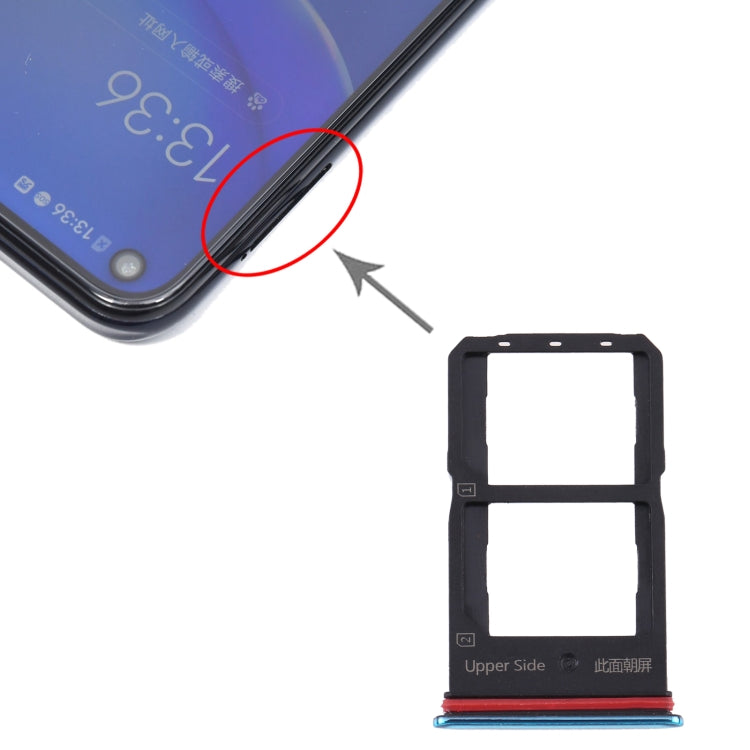 For Vivo Y70s V2002A SIM Card Tray + SIM Card Tray (Green) - Card Tray by buy2fix | Online Shopping UK | buy2fix