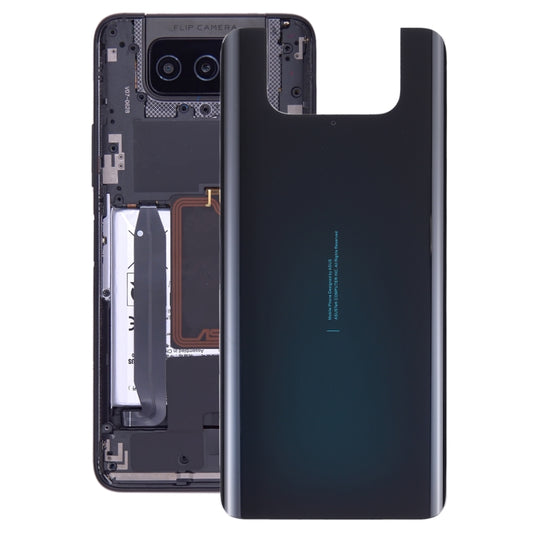 Glass Battery Back Cover for Asus Zenfone 7 ZS670KS(Black) - Back Cover by buy2fix | Online Shopping UK | buy2fix