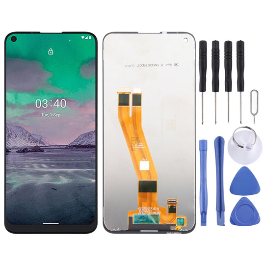 LCD-Bildschirm und Digitizer-Vollmontage für Nokia 3.4 (Schwarz)