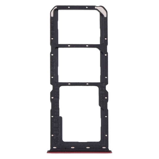 Plateau de carte SIM + plateau de carte SIM + plateau de carte Micro SD pour OPPO A91/F15 CPH2001 CPH2021 PCPM00 (rouge)