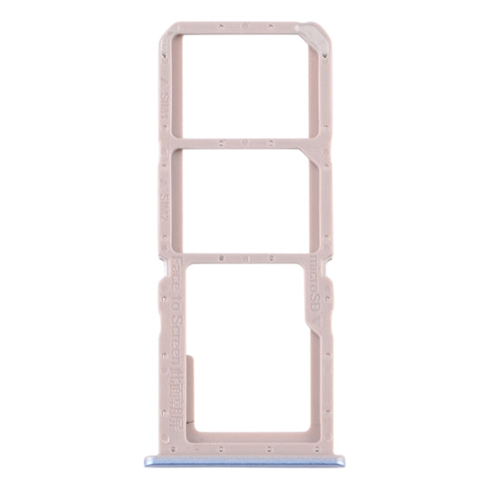 Plateau de carte SIM + plateau de carte SIM + plateau de carte Micro SD pour OPPO A32 PDVM00 (bleu)