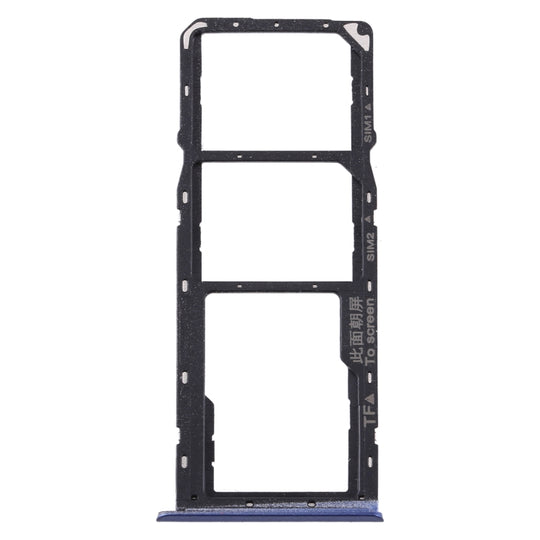 Plateau de carte SIM + plateau de carte SIM + plateau de carte Micro SD pour OPPO Realme C11 RMX2185 (bleu)